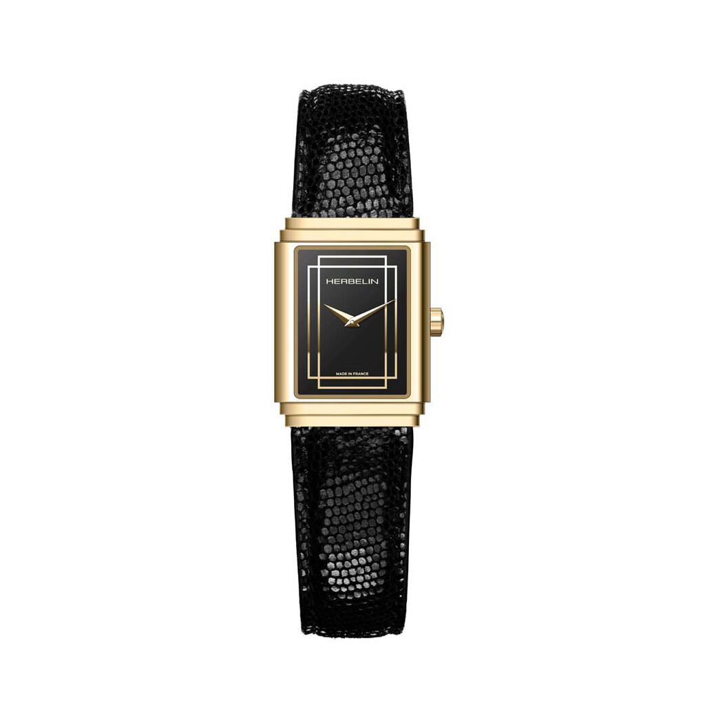 Montre Herbelin Art Deco Noir - Id&eacute;es cadeaux Femme | Histoire d&rsquo;Or
