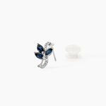 Boucles D'oreilles Puces Angie Or Blanc Saphir Et Diamant - Clous d'oreilles Femme | Histoire d&rsquo;Or