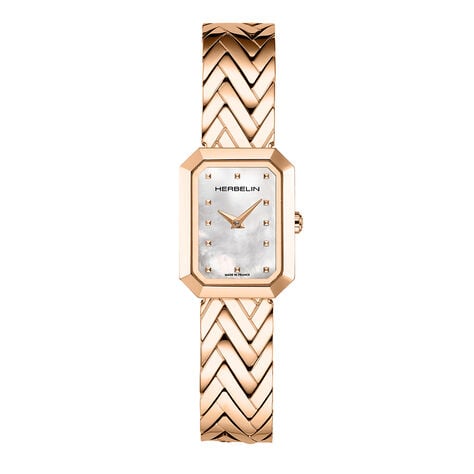 Montre Herbelin Octog&ocirc;ne Nacre Blanche - Montres Femme | Histoire d&rsquo;Or