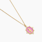 Collier Febo Argent Dor&eacute; A L'Or 750/1000 Oxyde De Zirconium - Colliers Femme | Histoire d&rsquo;Or