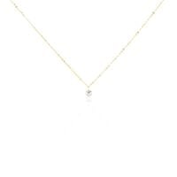 Collier Or Jaune Emilee Oxyde De Zirconium