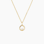 Pendentif Imelie Argent Dor&eacute; A L'Or 750/1000 Perle De Culture - Pendentifs empierr&eacute;s Femme | Histoire d&rsquo;Or
