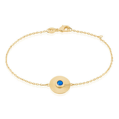 Bracelet Cartina Plaqué Or Jaune Pierre De Synthese - Bracelets fantaisie Femme | Histoire d’Or