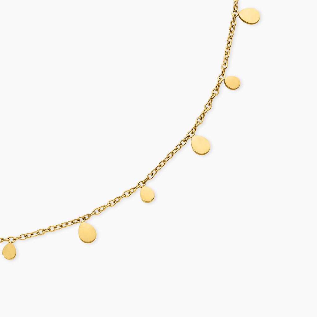 Collier Florencia Acier Dor&eacute; - Bijoux sans pierre Femme | Histoire d&rsquo;Or