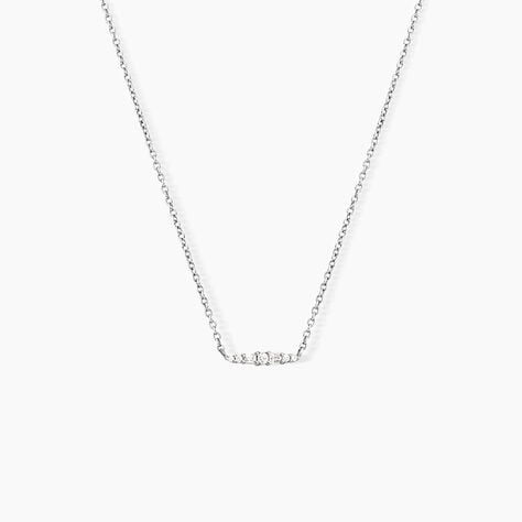 Collier Adriaan Argent Blanc Oxyde De Zirconium - Colliers fantaisie Femme | Histoire d&rsquo;Or