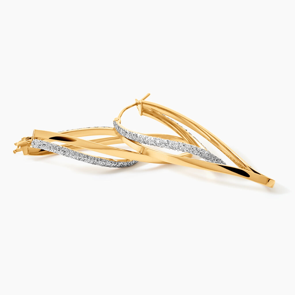 Cr&eacute;oles Merilyn Or Bicolore - Boucles d'oreilles cr&eacute;oles Femme | Histoire d&rsquo;Or