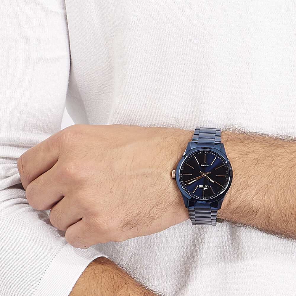 Montre LOTUS Dame bracelet acier bleu fond bleu 18251/1