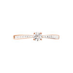 Bague Solitaire Hemera Or Rose Diamant - Bagues solitaires Femme | Histoire d&rsquo;Or