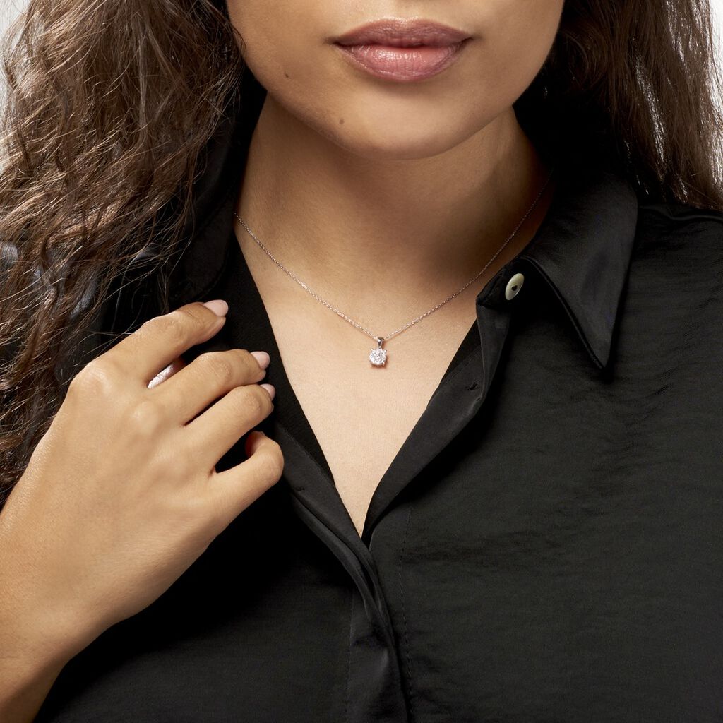 Collier Artemis Or Blanc Diamant - Colliers Femme | Histoire d’Or