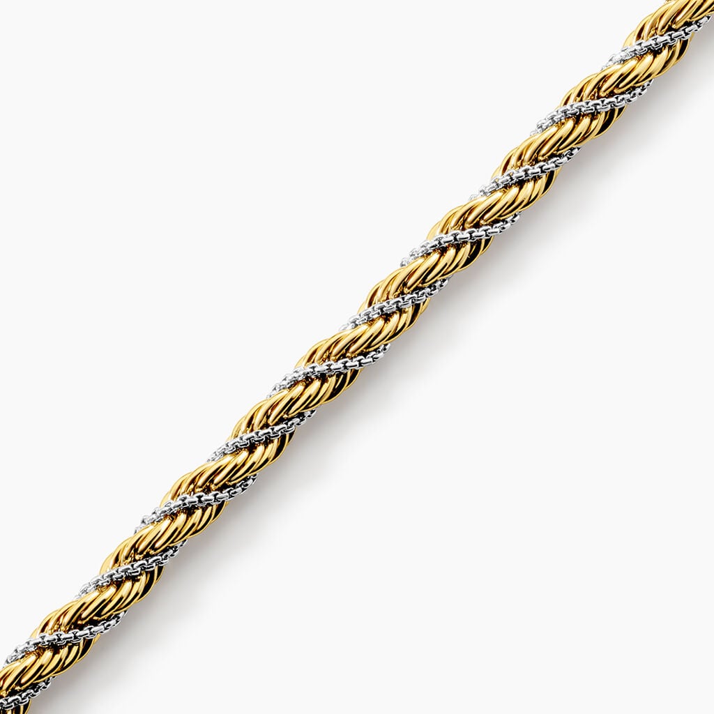 Bracelet Baya Acier Bicolore - Bracelets cha&icirc;ne Femme | Histoire d&rsquo;Or