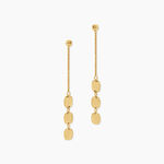 Boucles D'Oreilles Pendantes Lueur Argent Dor&eacute; A L'Or 750/1000 - Boucles d'oreilles pendantes Femme | Histoire d&rsquo;Or