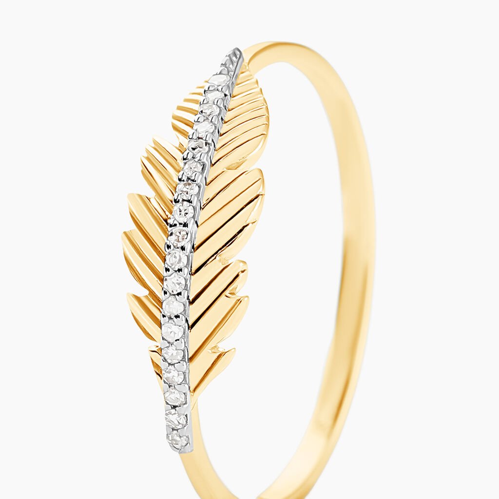Bague Paola Or Jaune Diamant - Bagues avec pierre Femme | Histoire d&rsquo;Or