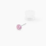 Boucles D'oreilles Puces Carin Or Blanc Oxyde De Zirconium - Clous d'oreilles Femme | Histoire d&rsquo;Or