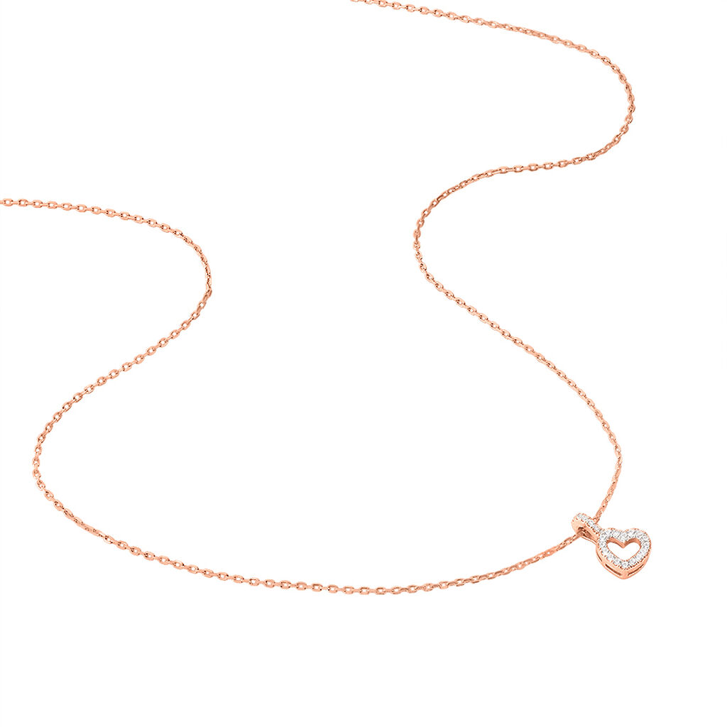 Collier Phanie Argent Rose Oxyde De Zirconium - Colliers fantaisie Femme | Histoire d&rsquo;Or