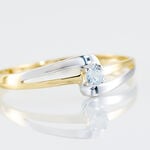 Bague Nesryne Or Bicolore Topaze - Bagues solitaires Femme | Histoire d&rsquo;Or