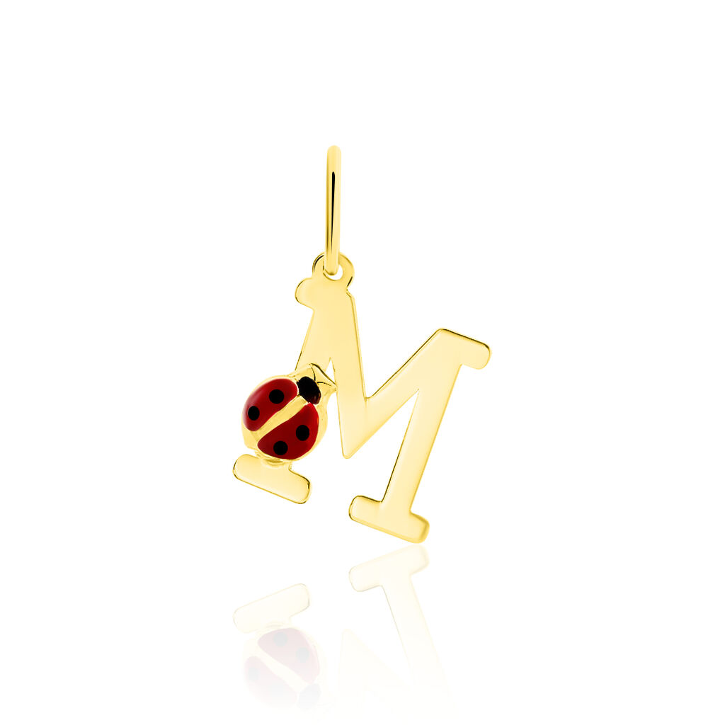 Pendentif Helidie Coccinelle Lettre Or Jaune