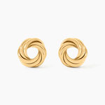 Boucles D'Oreilles Puces Ombeline Argent Dor&eacute; A L'Or 750/1000 - Clous d'oreilles Femme | Histoire d&rsquo;Or