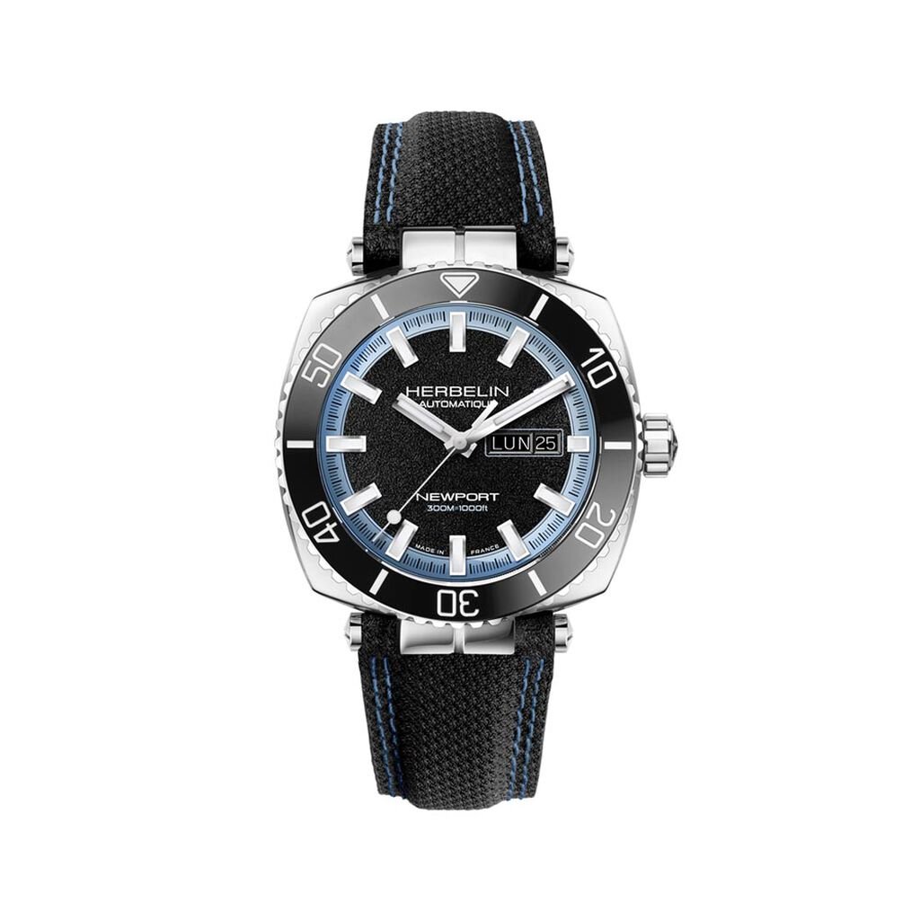 Montre Herbelin Newport Heritage Noir - Montres Homme | Histoire d&rsquo;Or