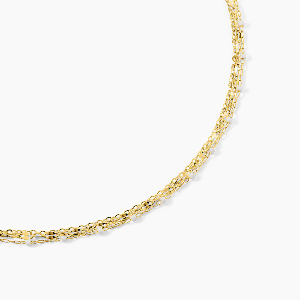 Collier Amala Acier Jaune Verre - Colliers fantaisie Femme | Histoire d&rsquo;Or