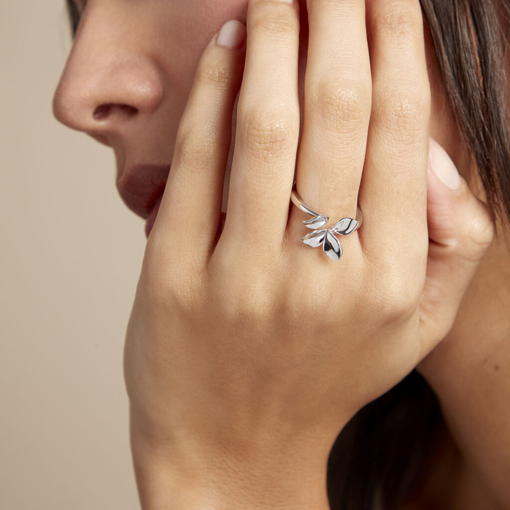 Bague Narcisse Dream Argent Blanc - Bagues fantaisie Femme | Histoire d’Or