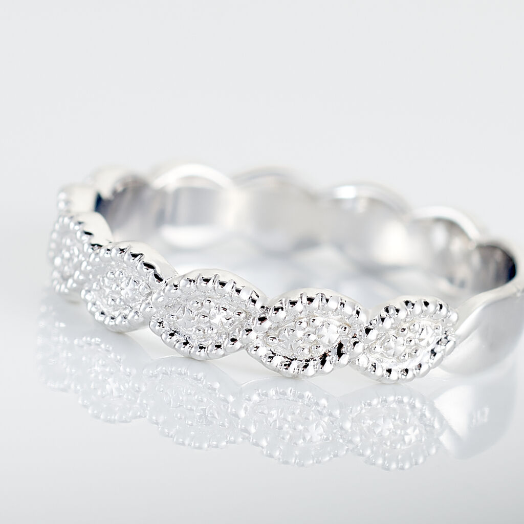 Alliance Marielle Ruban Plat Or Blanc - Alliances Unisex | Histoire d&rsquo;Or