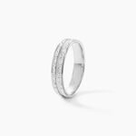 Alliance Satine Diamantee Or Blanc - Alliances Unisex | Histoire d&rsquo;Or