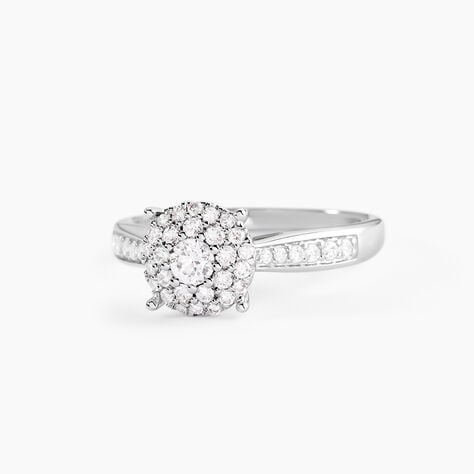 Bague Or Blanc  Shirlene Diamant Synthetique - Bagues solitaires Femme | Histoire d&rsquo;Or