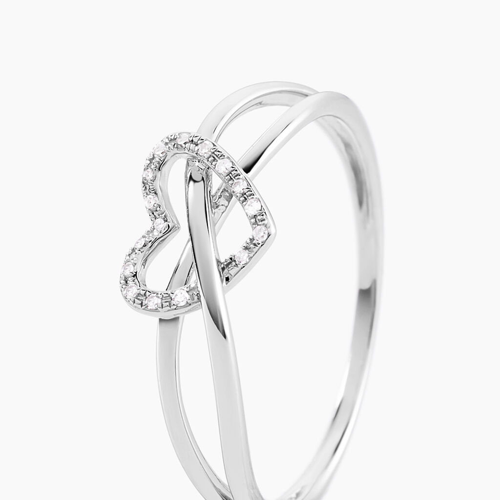 Bague Malinda Or Blanc Diamant - Bagues avec pierre Femme | Histoire d’Or