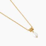 Collier Claudiane Argent Dor&eacute; A L'Or 750/1000 Perle De Culture - Colliers Femme | Histoire d&rsquo;Or