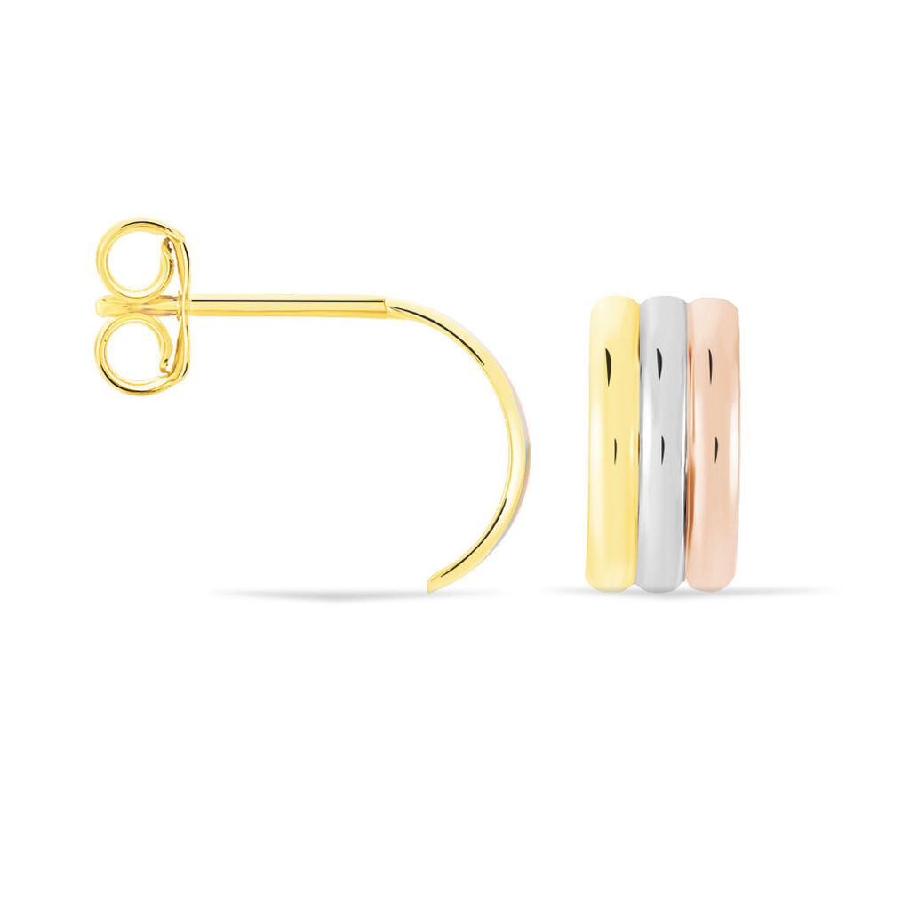 Créoles Igora Or Tricolore - Boucles d'oreilles créoles Femme | Histoire d’Or