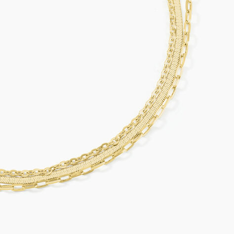 Collier Cherilyn Acier Doré - Colliers doubles et triples chaînes Femme | Histoire d’Or
