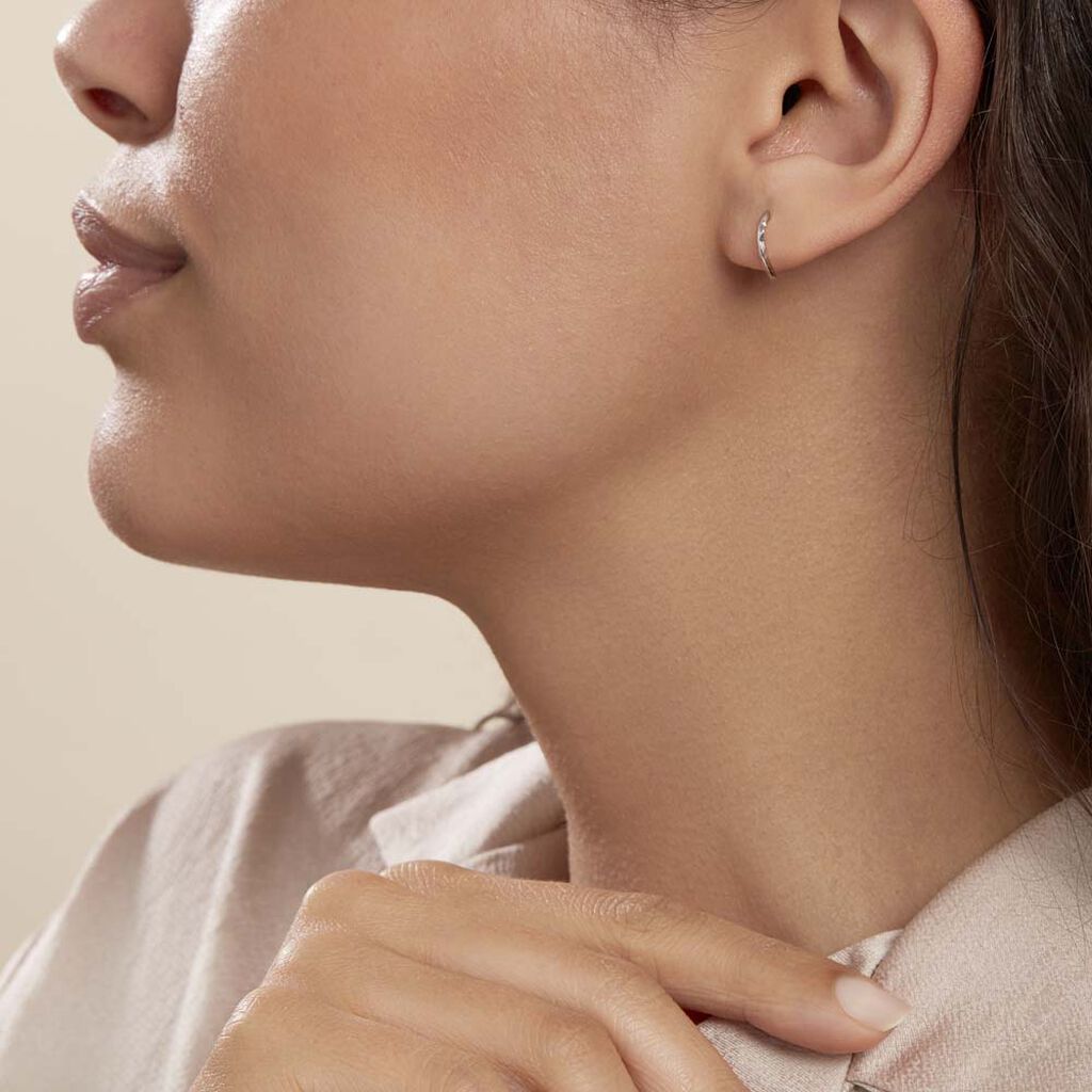 Créoles Valerina Or Blanc - Boucles d'oreilles créoles Femme | Histoire d’Or