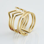 Bague Ajustable Adel Acier Dor&eacute; - Bagues fantaisie Femme | Histoire d&rsquo;Or