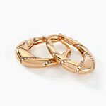 Cr&eacute;oles Olynda Plaqu&eacute; Or Dor&eacute; Oxyde De Zirconium - Boucles d'oreilles cr&eacute;oles Femme | Histoire d&rsquo;Or