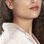 Boucles D'oreilles Puces Potentille Or Jaune Saphir - Clous d'oreilles Femme | Histoire d&rsquo;Or