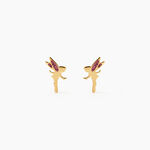 Boucles D'Oreilles Puces Feelia Argent Dor&eacute; A L'Or 750/1000 - Boucles d'oreilles fantaisie Enfant | Histoire d&rsquo;Or