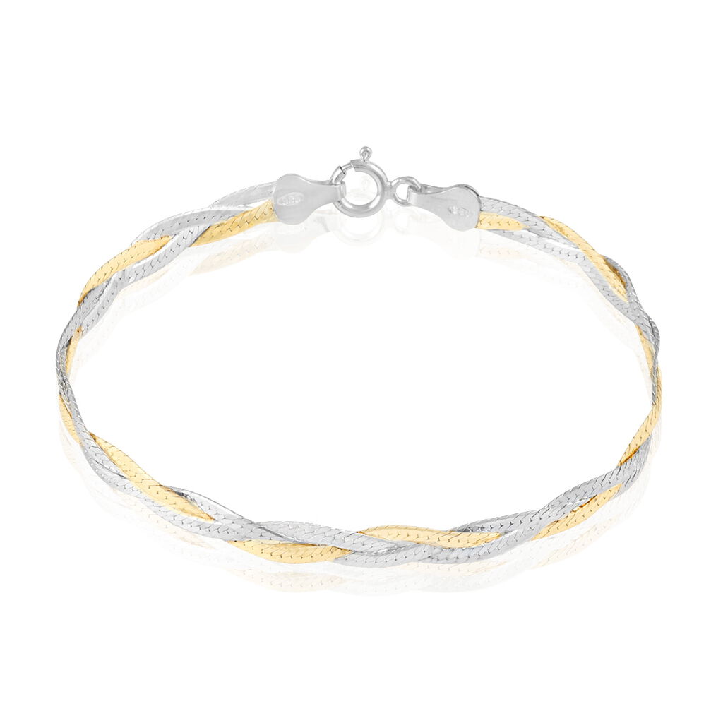 Bracelet Elae Argent Bicolore - Bracelets chaîne Femme | Histoire d’Or