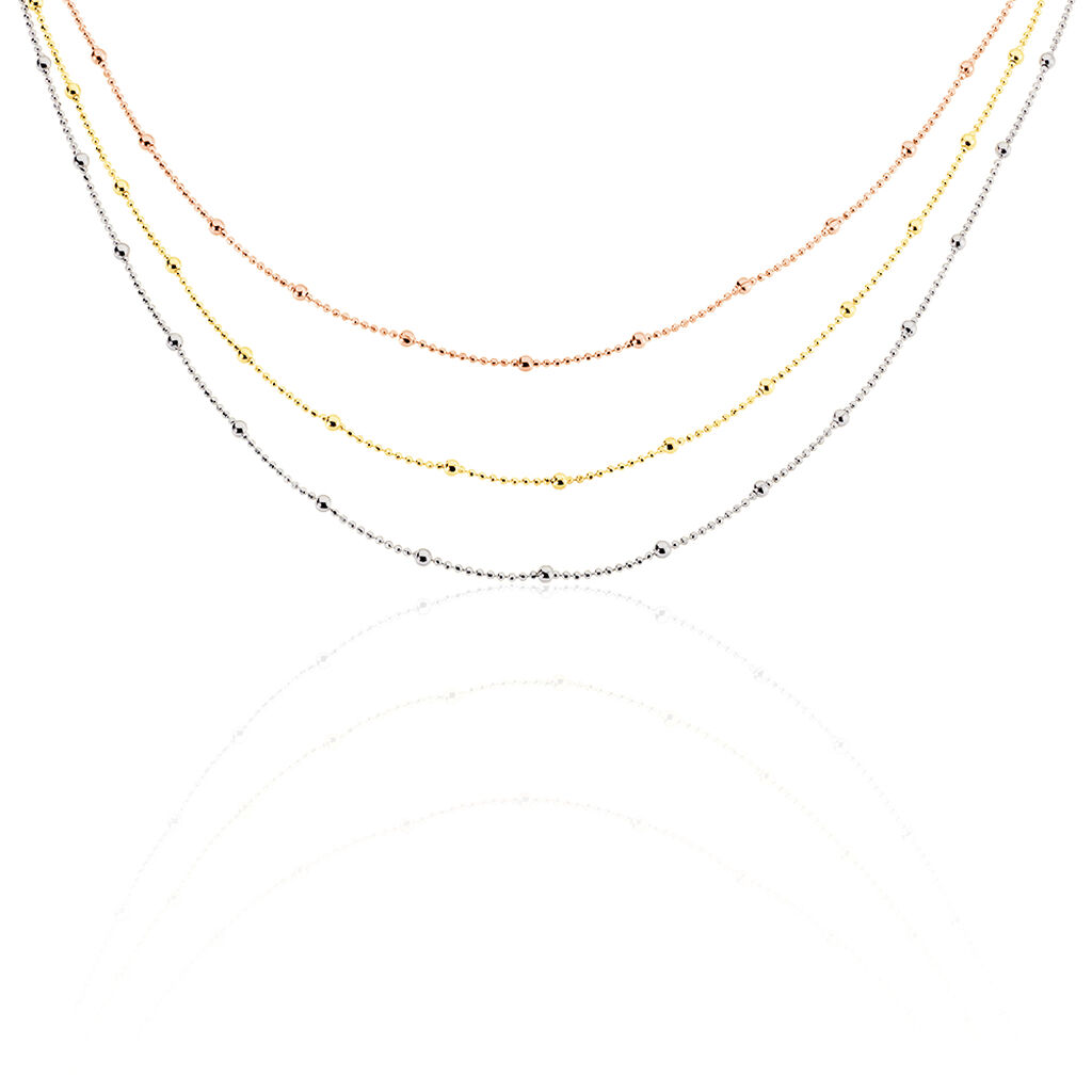 Collier Daralea Argent Tricolore - Colliers fantaisie Femme | Histoire d’Or
