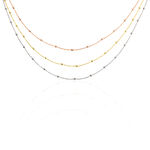 Collier Daralea Argent Tricolore - Colliers fantaisie Femme | Histoire d&rsquo;Or