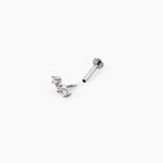 Piercing Ederra Or Blanc Oxyde De Zirconium - Piercings d'oreilles Femme | Histoire d&rsquo;Or