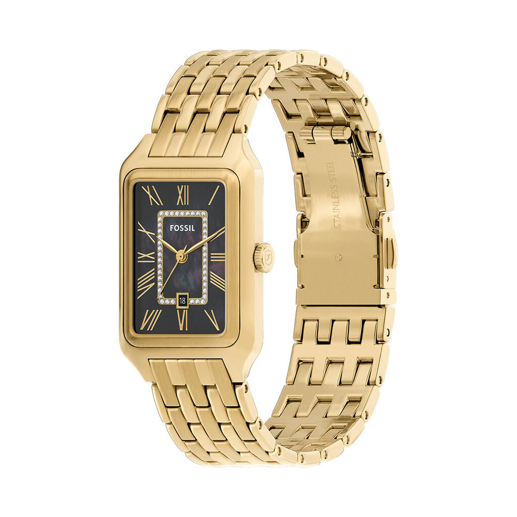 Montre Fossil Raquel Noir - Id&eacute;es cadeaux Femme | Histoire d&rsquo;Or