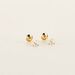 Boucles D'oreilles Puces Isaora Or Jaune Oxyde De Zirconium - Clous d'oreilles Famille | Histoire d’Or