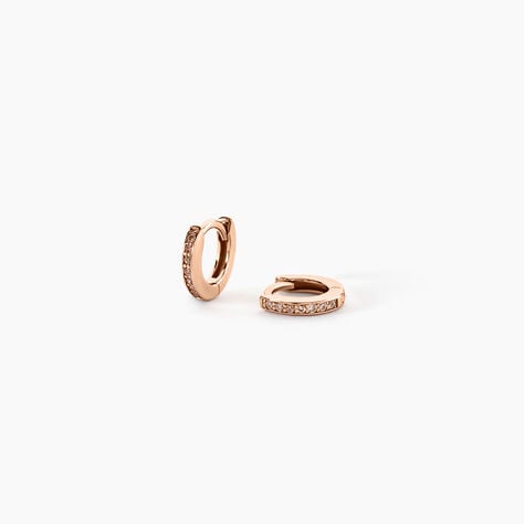 Cr&eacute;oles Rio Argent Rose Oxyde De Zirconium - Boucles d'oreilles cr&eacute;oles Femme | Histoire d&rsquo;Or