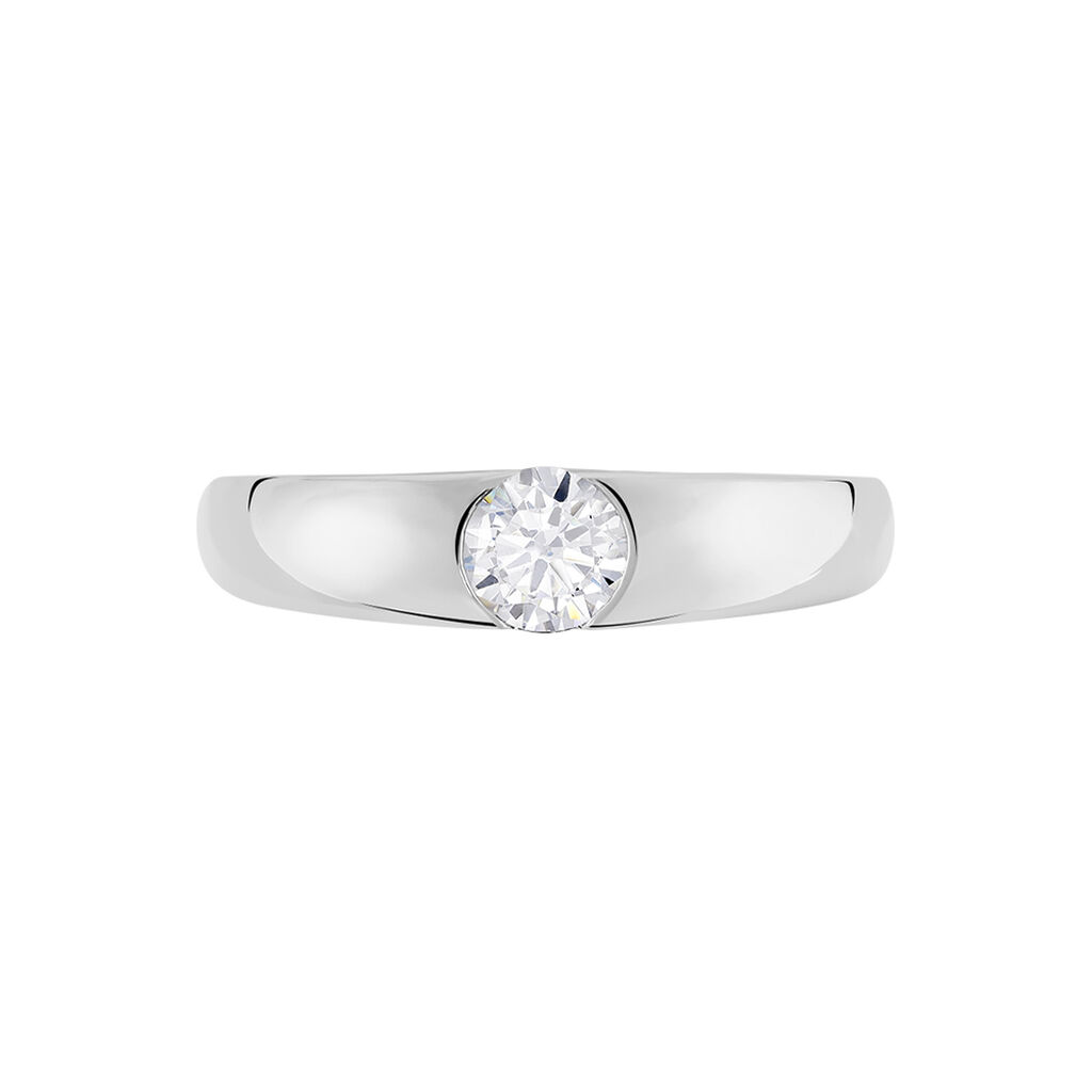 Bague Solitaire Gwendal Argent Oxyde De Zirconium - Bagues solitaires Femme | Histoire d’Or