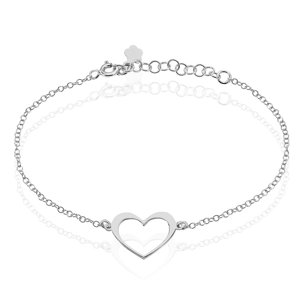Bracelet Cosima Argent Blanc - Bracelets Coeur Femme | Histoire d’Or