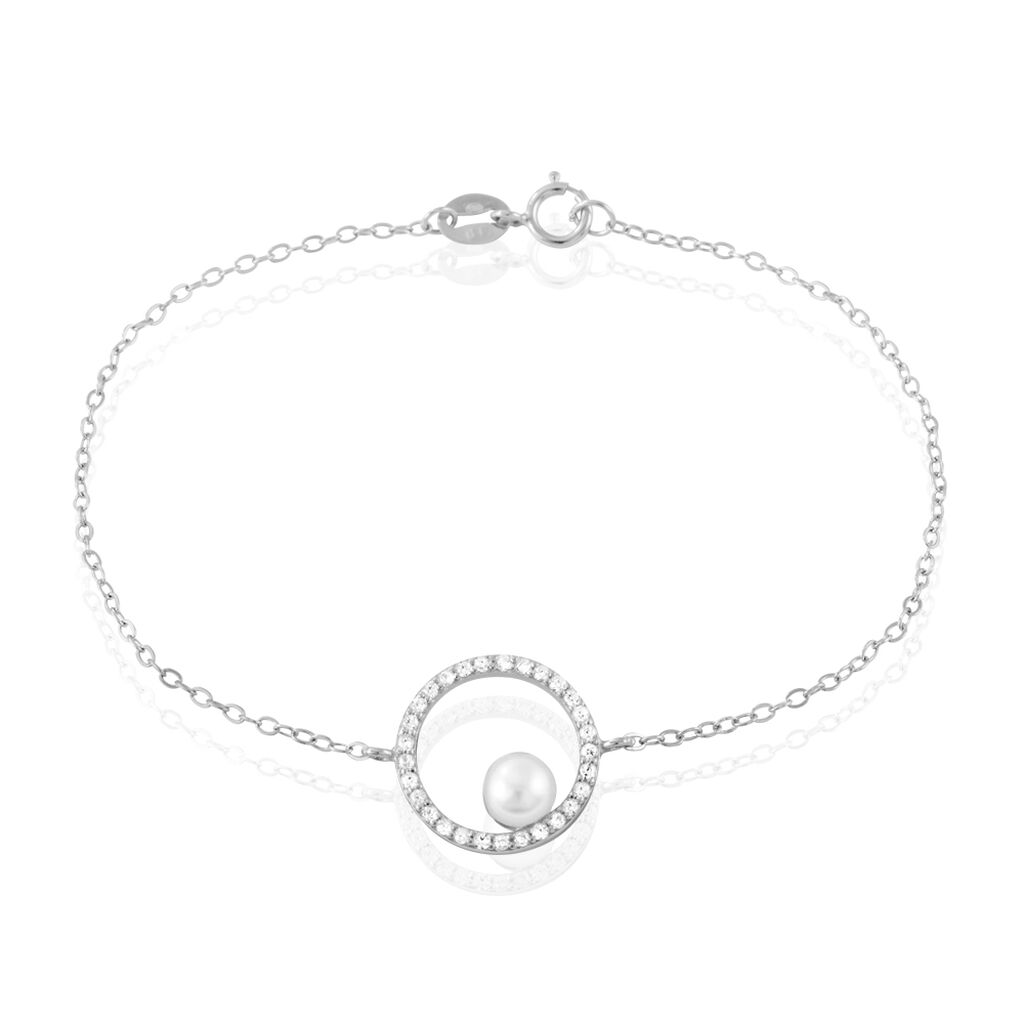 Bracelet Marthe Argent Blanc Perle De Culture Et Oxyde De Zirconium - Bracelets Femme | Histoire d’Or