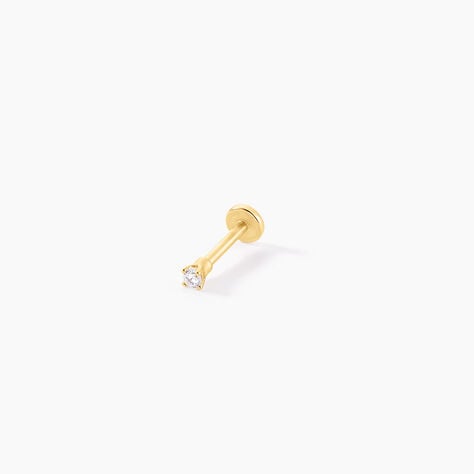 Piercing De Labret Or Jaune Catala Oxyde De Zirconium - Bijoux Femme | Histoire d&rsquo;Or