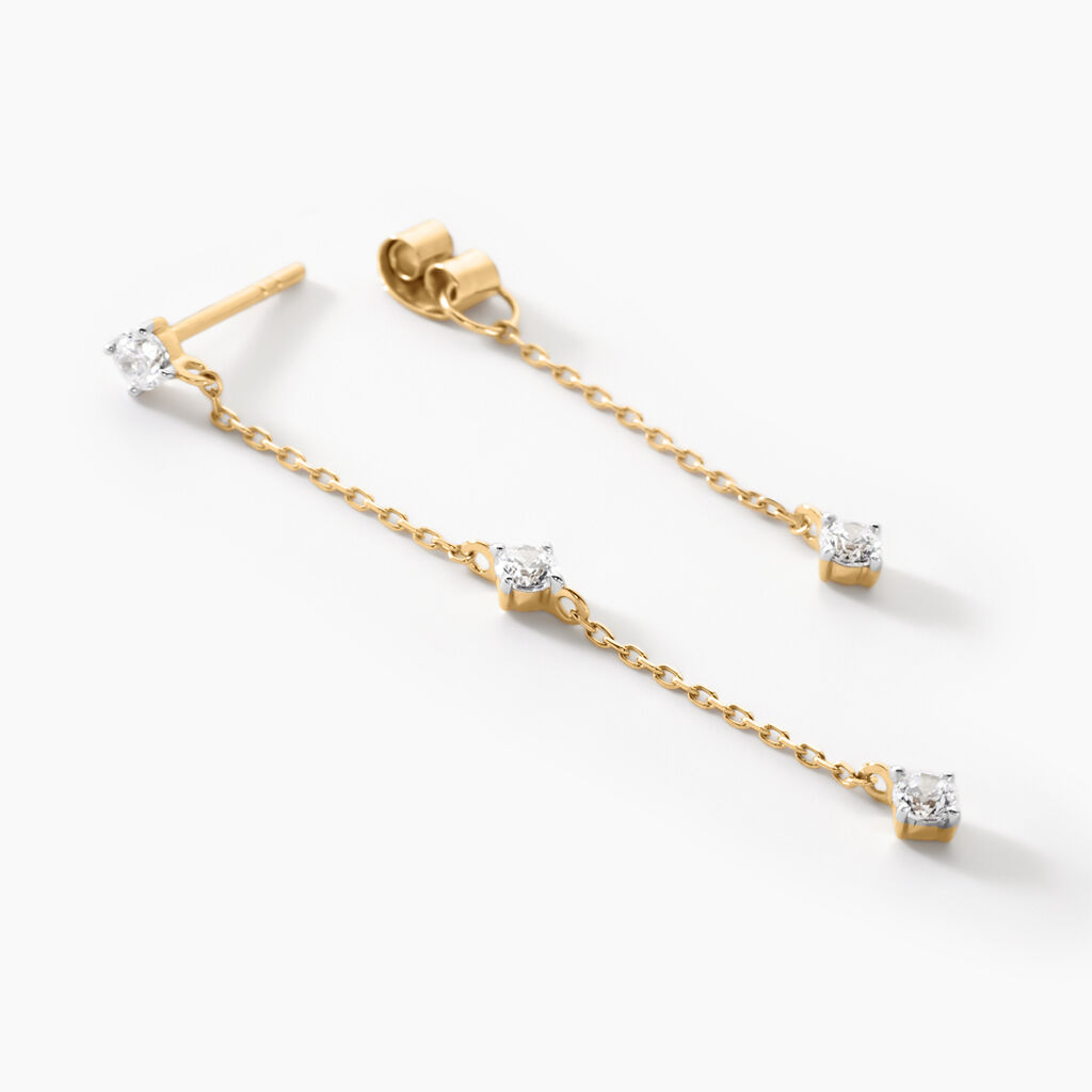 Bijoux D'oreilles Or Jaune Eclat D'etoile Oxyde De Zirconium - Ear cuffs Femme | Histoire d’Or