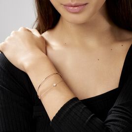 Bracelet Jonc Ruth Argent Rose Oxyde De Zirconium - Bracelets fantaisie Femme | Histoire d’Or