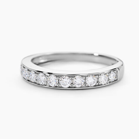 Alliance Rhea Ld Platine Blanc Diamant Synth&eacute;tique - Alliances Femme | Histoire d&rsquo;Or